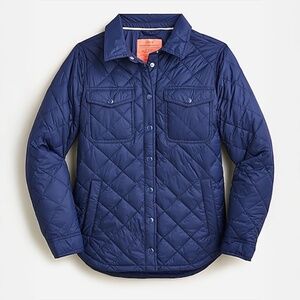 J. Crew Quilted Lightweight Shirt Jacket - Mediterranean Navy 2X